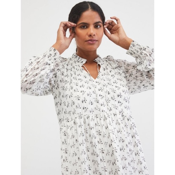 Motherhood Maternity Shadow Long Sleeve Ruffle Tier Maternity Maxi Dress XS NWT - Picture 5 of 13